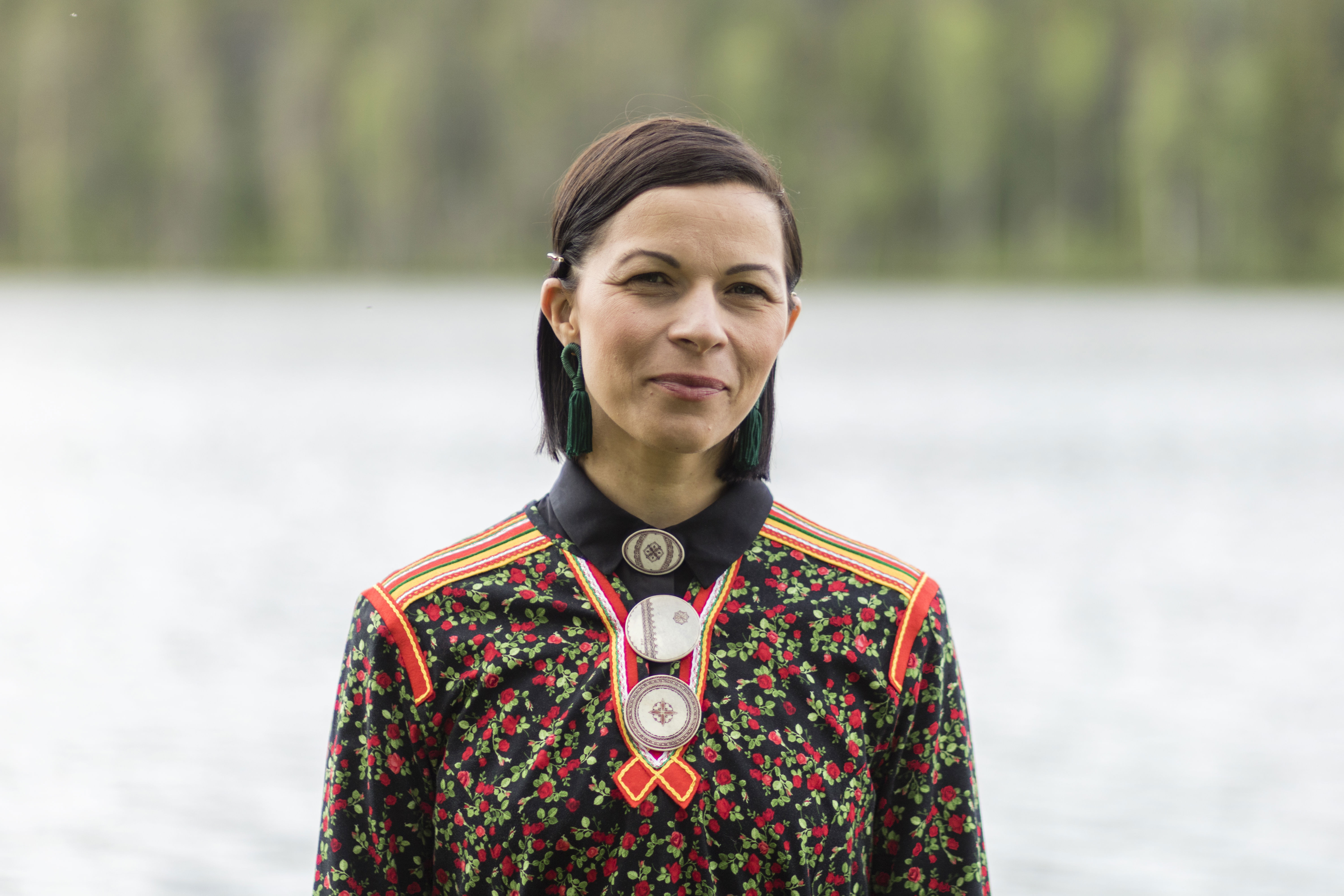 Porträtt på samiska författaren Elin Anna Labba